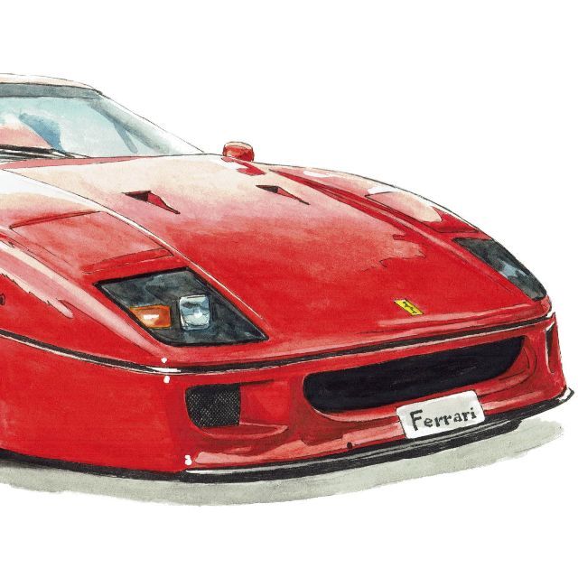 GC-758 F40/スペチアーレ限定版画 直筆サイン額装●作家 平右ヱ門 8