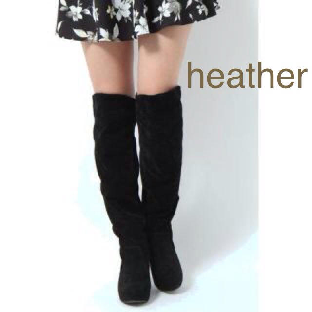 heather(ヘザー)のHeather♡スエードニーハイブーツ レディースの靴/シューズ(ブーツ)の商品写真