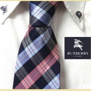 バーバリー(BURBERRY)の期間限定★バーバリーロンドン★ラメ糸使用★チェック柄高級ネクタイ★美品(ネクタイ)