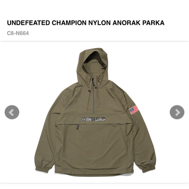 UNDEFEATED(アンディフィーテッド)のchampion UNDEFEATED アノラック ANORAK メンズのジャケット/アウター(ナイロンジャケット)の商品写真