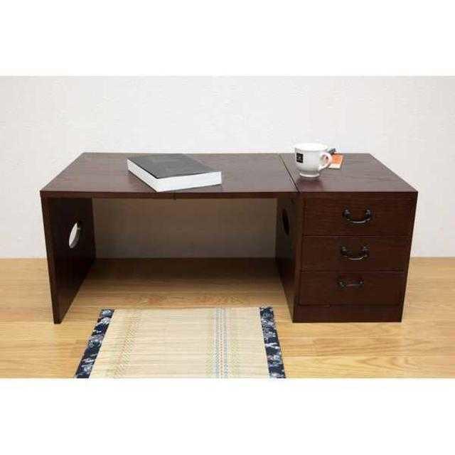 信頼 【レトロ品】木製 折りたたみ文机 - 家具