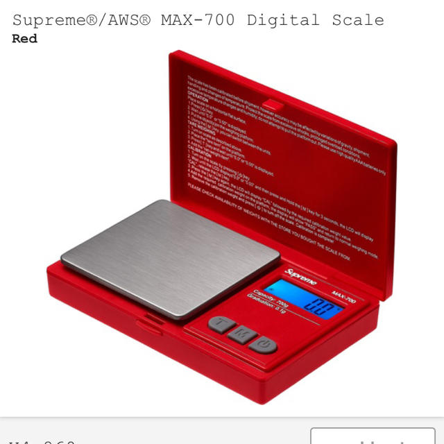 Supreme®/AWS® MAX-700 Digital Scaleスマホ/家電/カメラ