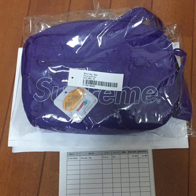 supreme  18FW shoulder bag purple