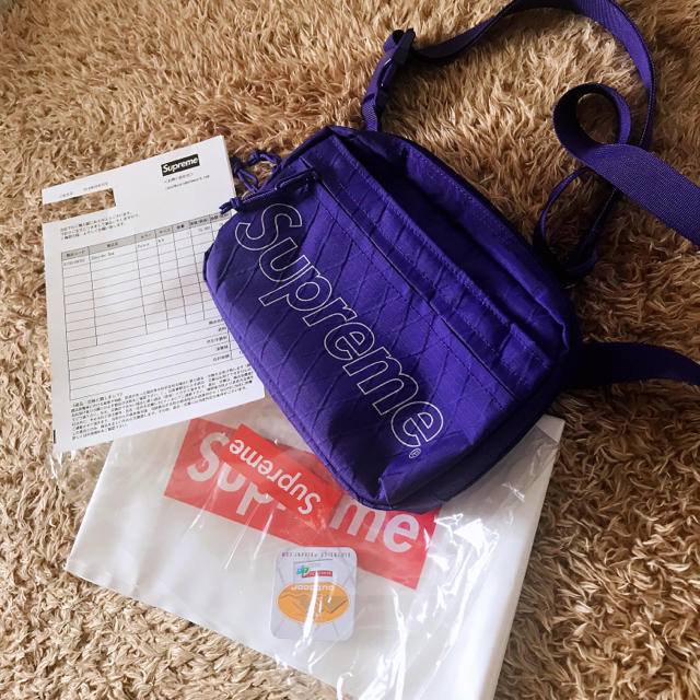 【美品】supreme shoulder bag 紫 purple