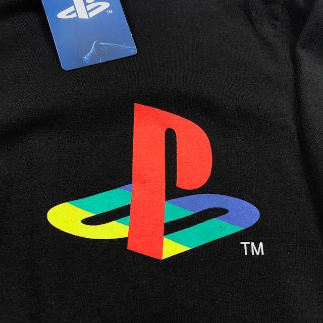 PlayStation(プレイステーション)のプレイステーション オフィシャル 袖ロゴ ロンT【L】黒 新品 180613 メンズのトップス(Tシャツ/カットソー(七分/長袖))の商品写真