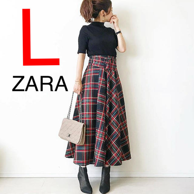 ZARA - ZARA チェック柄スカート チェック柄 チェック スカート 赤の通販 by ♡♡♡｜ザラならラクマ