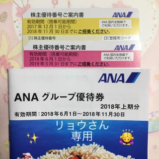 エーエヌエー(ゼンニッポンクウユ)(ANA(全日本空輸))のリョウさん専用！ANA株主優待(その他)