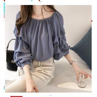 売れてます♪♪韓国風ファッションレディースブラウスKFR00(シャツ/ブラウス(半袖/袖なし))
