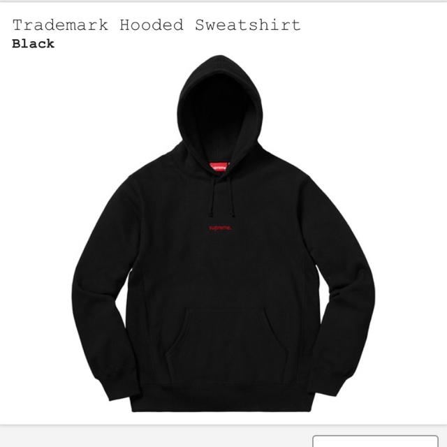 supreme trademark hooded sweatshirt L