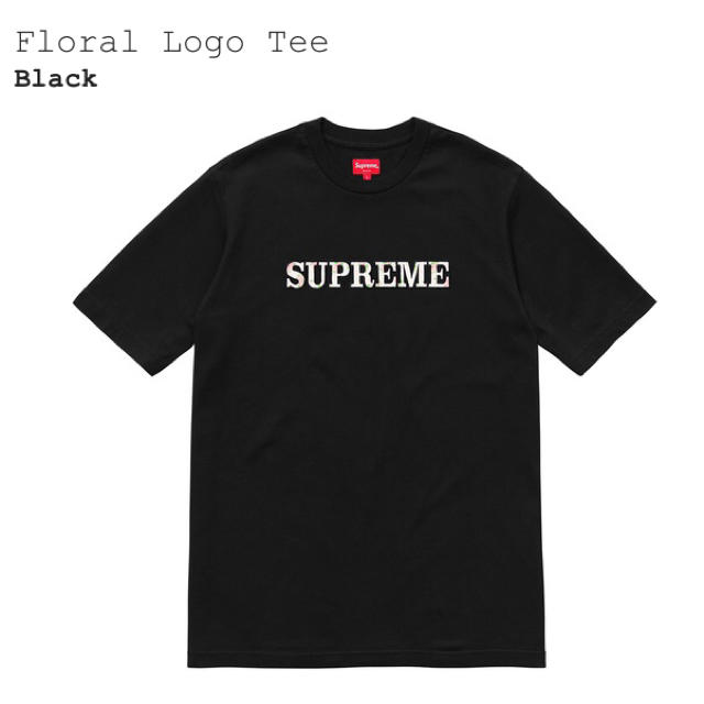 Supreme Floral Logo Tee L BLACK シュプリーム