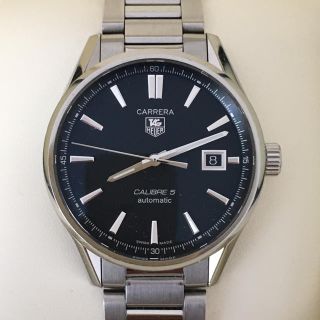 タグホイヤー(TAG Heuer)のタグ・ホイヤー カレラ WAR211A キャリバー5 自動巻 黒文字盤(腕時計(アナログ))