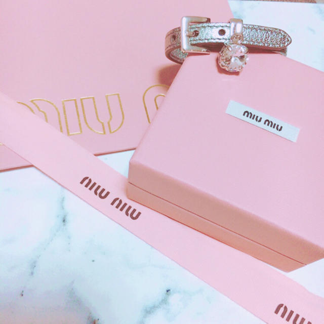 miumiu ブレスレット シルバーレディース