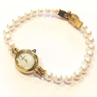 ミキモト(MIKIMOTO)の即購入OK! ほぼ未使用 ミキモト パール ウォッチ ブレスレット 稼働 GP(腕時計)