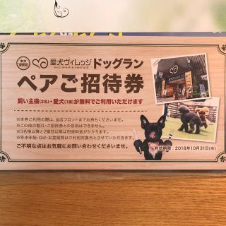 愛犬ヴィレッジ ペアご招待券(遊園地/テーマパーク)