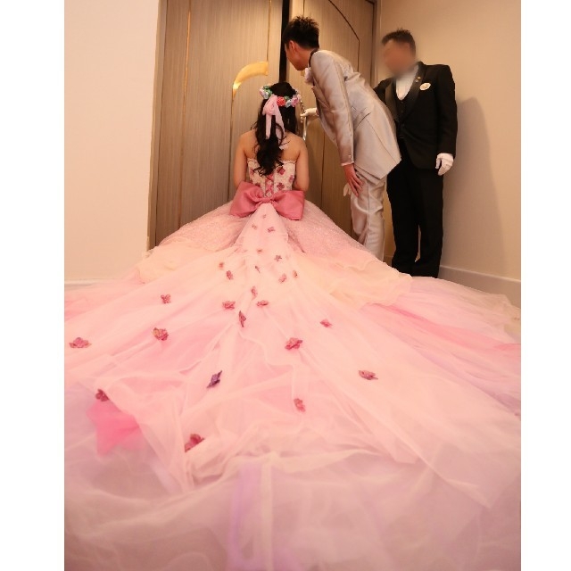 【リメイク】ピンクのカラードレス