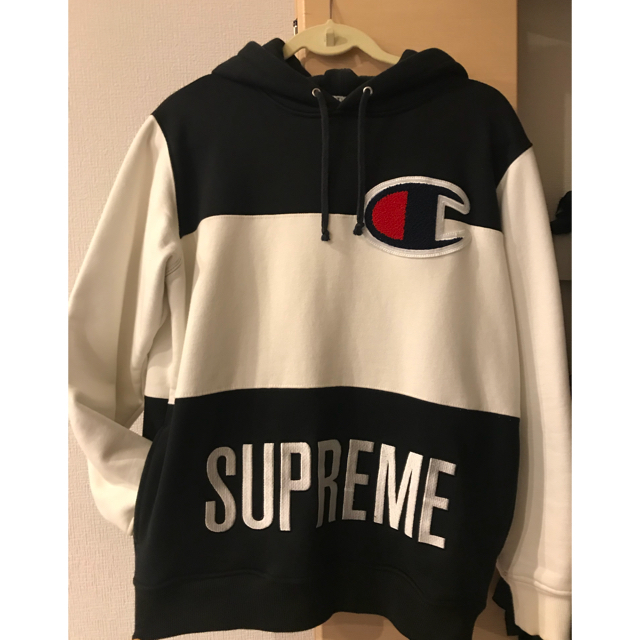 Supreme × Champion 黒 シュプリーム チャンピオン パーカー