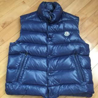 モンクレール(MONCLER)のrk1984様専用    モンクレール ダウンベスト 青サイズ2 Lサイズ 美品(ダウンベスト)