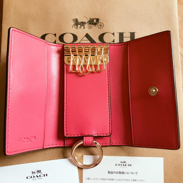 予約販売 COACH - 【売り切れました】花柄、COACH(コーチ) 6連キー