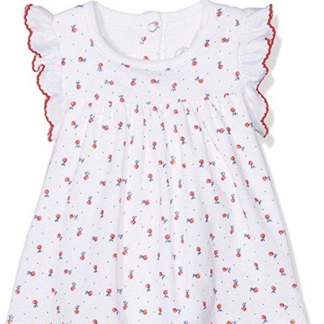 PETIT BATEAU(プチバトー)の【PETITBATEAU】プリント半袖ボディドレス キッズ/ベビー/マタニティのベビー服(~85cm)(タンクトップ/キャミソール)の商品写真