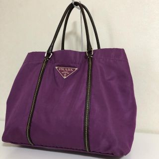 プラダ(PRADA)のPRADA ナイロン ハンドバック パープル プラダ(ハンドバッグ)