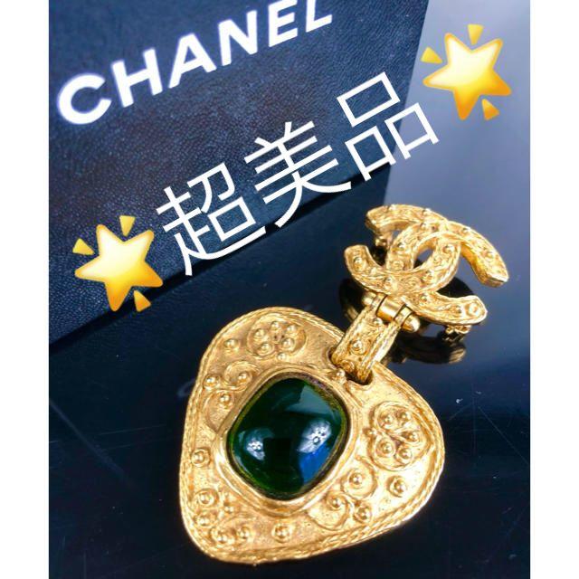 超美品 CHANEL シャネル ココマーク カラーストーン ブローチ コサージュ