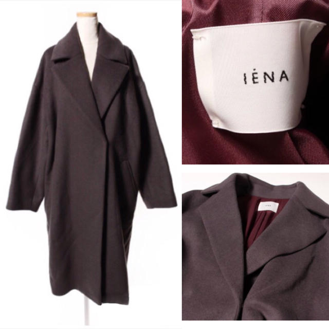 IENA(イエナ)のIENA MANTECO オーバーチェスターコート グレー 36 極美品 イエナ レディースのジャケット/アウター(チェスターコート)の商品写真