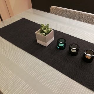 イケア(IKEA)のIKEA　テーブルランナー　ブラック(テーブル用品)