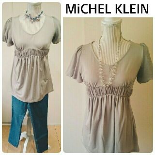 ミッシェルクラン(MICHEL KLEIN)の４月末迄❕❕袖シースルーカットソー(カットソー(半袖/袖なし))