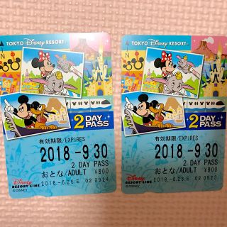 ディズニー(Disney)のディズニー リゾートライン 2dayパス(遊園地/テーマパーク)