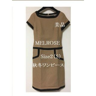 メルローズ(MELROSE)のメルローズ（MELROSE）秋冬　ワンピース　S(ひざ丈ワンピース)