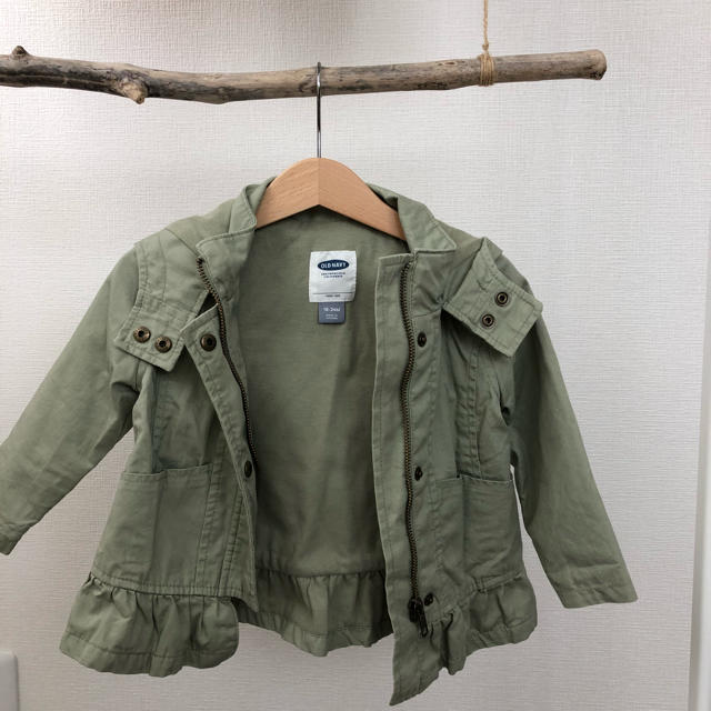 Old Navy(オールドネイビー)のフリルカーキジャケット キッズ/ベビー/マタニティのキッズ服女の子用(90cm~)(ジャケット/上着)の商品写真