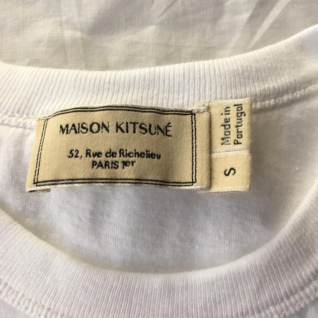 MAISON KITSUNE'(メゾンキツネ)のmaison KITSUNE メゾンキツネ Tシャツ 白 S レディースのトップス(Tシャツ(半袖/袖なし))の商品写真