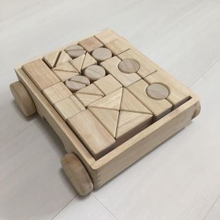 ムジルシリョウヒン(MUJI (無印良品))の木製収納カート入り つみき 無印良品(積み木/ブロック)