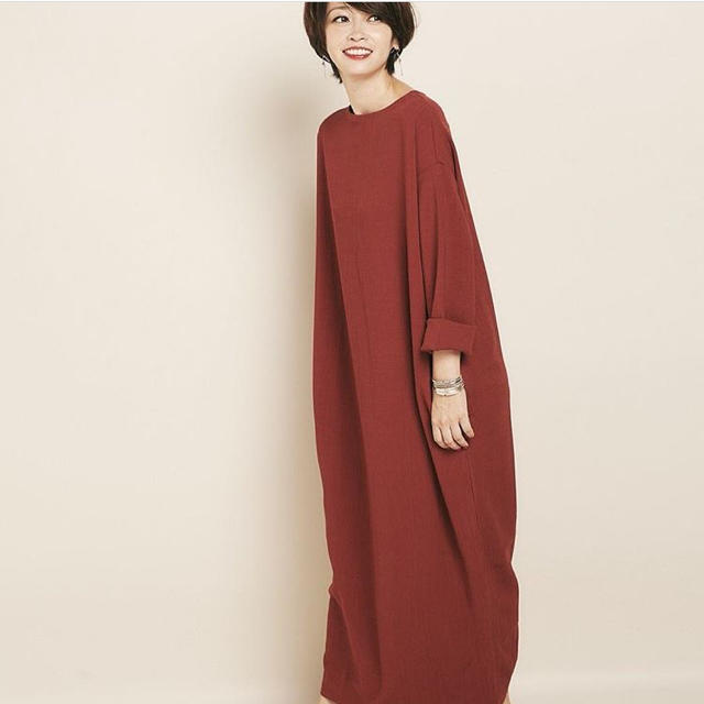 Deuxieme Classe Outersunsetのゆったりコクーンワンピースのエンジ色の通販 By さにょろ S Shop ドゥーズィエムクラスならラクマ