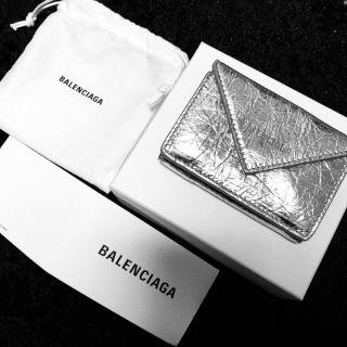 バレンシアガ(Balenciaga)のBALENCIAGA ペーパーウォレット シルバー(折り財布)