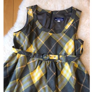 BURBERRY BLUE LABEL(ひざ丈ワンピース ・ イエロー/黄色系)の BURBERRY BLUE LABEL(ひざ丈ワンピース ・ イエロー/黄色系)の