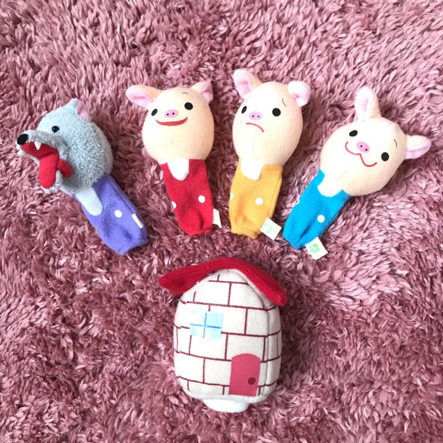 3匹のこぶた 指人形 動物 の通販 by m's shop｜ラクマ