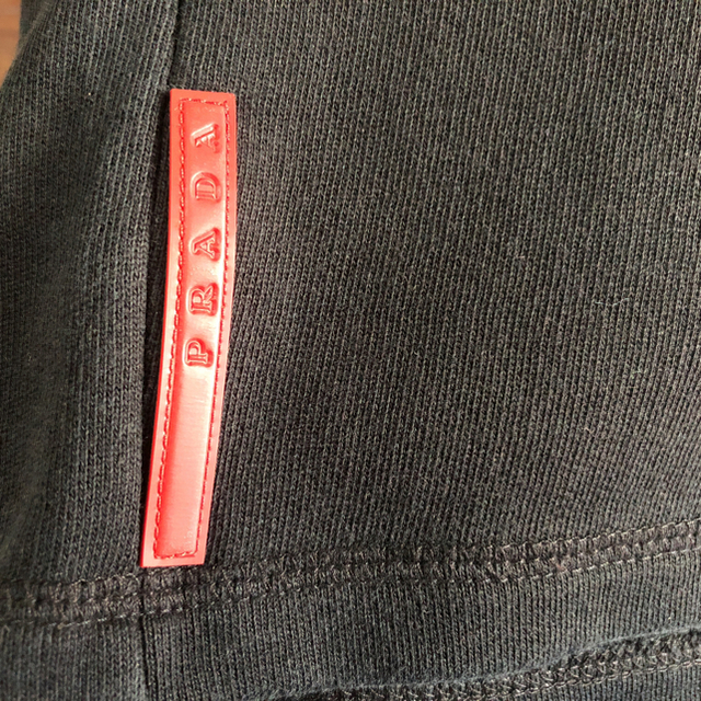 PRADA - 希少! PRADA プラスポ スウェット ハーフ ショート パンツ 黒