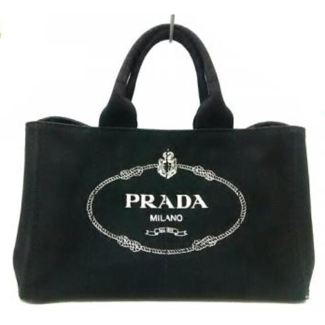 PRADA キャンバストートバッグ 大 黒バッグ