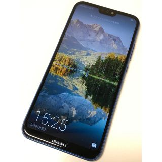 アンドロイド(ANDROID)のUQ版 Simフリー Huawei P20 Lite ブルー(スマートフォン本体)