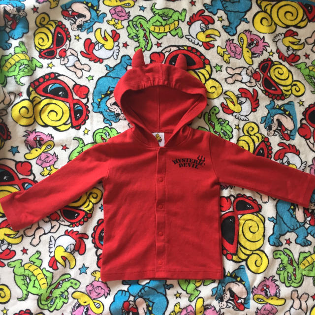 HYSTERIC MINI(ヒステリックミニ)のヒスミニ デビル パーカー キッズ/ベビー/マタニティのベビー服(~85cm)(カーディガン/ボレロ)の商品写真