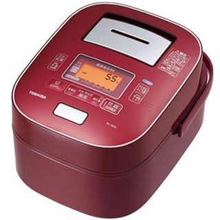 トウシバ(東芝)の新品 真空圧力IH炊飯器 5.5合炊き ディープレッド RC-10VXL RS(炊飯器)