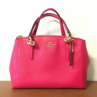 コーチ(COACH)の美品!! コーチ☆本革 2wayハンドバッグ アマランス ショルダーバッグ(ハンドバッグ)