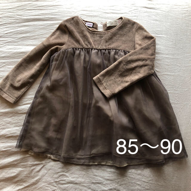 ZARA(ザラ)のザラベビー  シフォンワンピース  ８５cm キッズ/ベビー/マタニティのベビー服(~85cm)(ワンピース)の商品写真