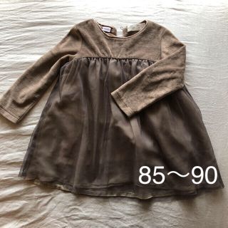 ザラ(ZARA)のザラベビー  シフォンワンピース  ８５cm(ワンピース)