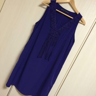 ザラ(ZARA)のパープル ワンピース(ひざ丈ワンピース)