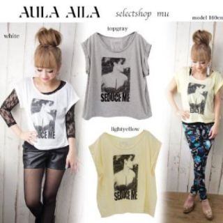 アウラアイラ(AULA AILA)の未使用*定価8190* アウラアイラ*プリント オフショル Tシャツ カットソー(Tシャツ(半袖/袖なし))