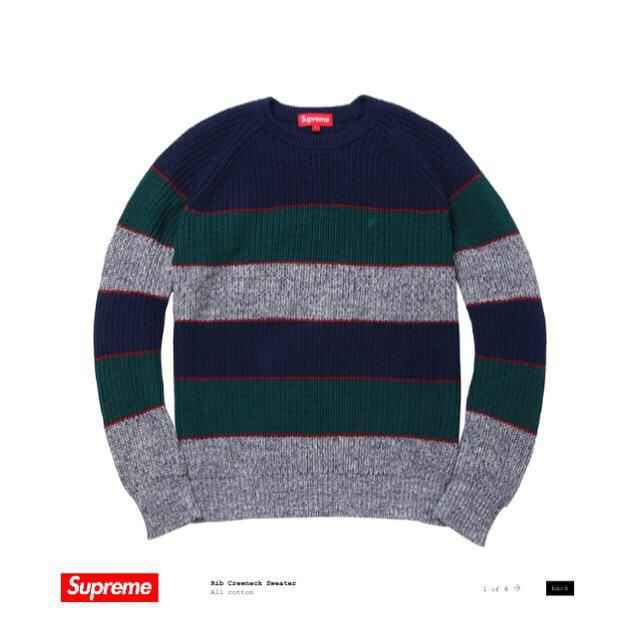 14aw SUPREME Rib Crewneck Sweater