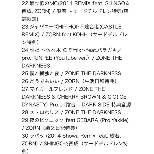心象スケッチ / ZONE THE DARKNESS (ZORN) 未開封