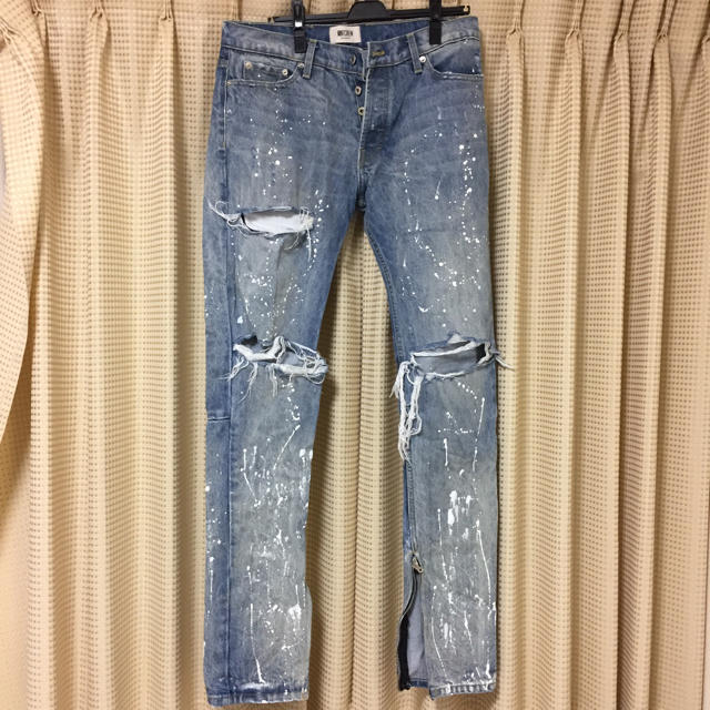 FEAR OF GOD(フィアオブゴッド)のmintcrew ROCKSTAR SKINNY ブリーチペイントスキニーデニム メンズのパンツ(デニム/ジーンズ)の商品写真